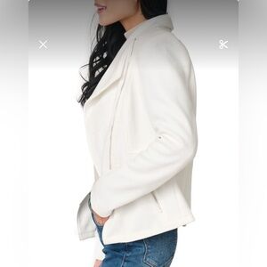 White House Black Market White Moto Blazer